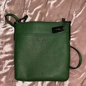 Coach Forest Green Leather Crossbody
